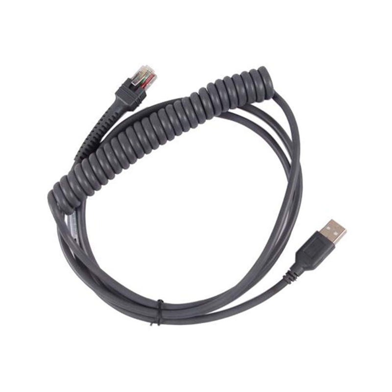 PARTSHE LS2208 USB Cable, USB Cable for Motorola Symbol LS2208AP LS1203 LS4208 LS4278, 9FT Coiled USB Type A to RJ48 Spiral Extension Cable CBA-U12-C09ZAR - Image 3